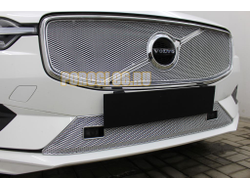 Защита радиатора Volvo XC60 2017- chrome низ PREMIUM (Inscription, Momentum)