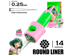 14 RLLT-X/0.25 - Round Liner Long Taper Extra - PEACH