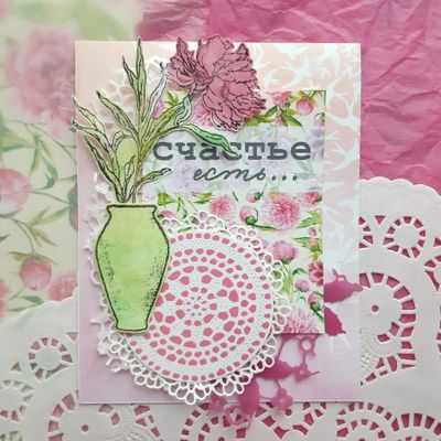 ФП штамп &quot;Пион винтажный&quot;