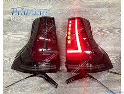 Стопы Toyota Land Cruiser Prado 150 2009-2024 с анимацией черные