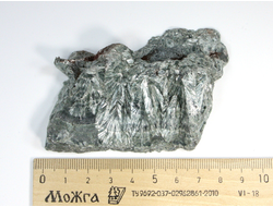 Клинохлор (серафинит), срез полированный с одной стороны, Россия, Иркутская область (100*67*20 мм, 101 г) №22012