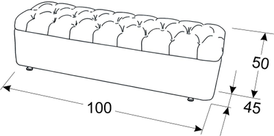 Банкетка MyCloud Жаннет, из мебельной ткани, с нишей для хранения