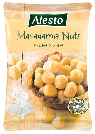 Alesto Macadamia Nuts Roasted & salted Жареный макадамия с солью 125гр