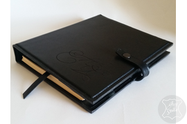 кожаный органайзер с гравировкой на обложке, именной ежедневник, ежедневник на заказ