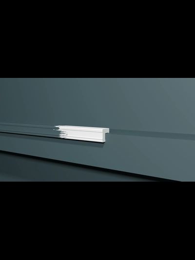 Угловой плинтус (уголок) Decor Dizain 116S A, ударопрочный, влагостойкий, под покраску, 2 метра