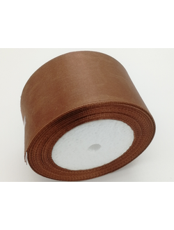 Лента атласная, 50 мм, цвет коричневый арт. 31
