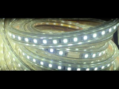 Ecola светодиодная лента 220V 12x7 9.6W/m 120Led/m IP68 6000K 6K (кратно 20!) STD S20D09ESB (цена за 1м)