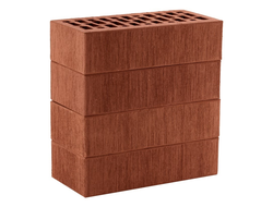 Кирпич облицовочный Темно-красный Тростник 1NF 250х120х65 М150-175 ЛСР