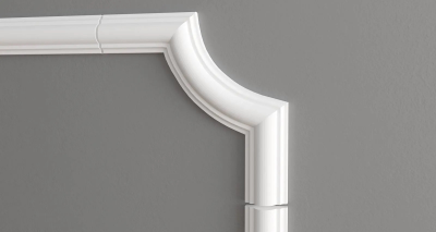 Угловой элемент DECOR-DIZAYN C1-DD35 к молдингу DD35, из дюрополимера, под покраску, 4шт