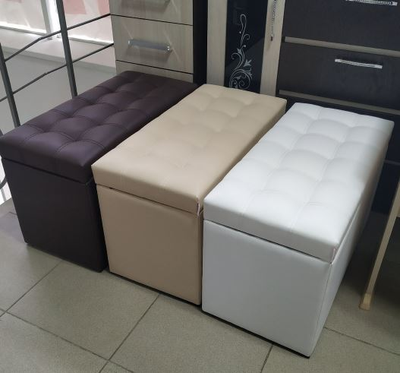 Пуф Квадро 2 с ящиком Бежевый (Бонмебель)