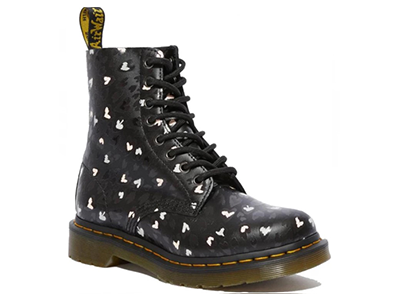 DR.MARTENS 1460 PASCAL CHAOS HEARTS BLACK
