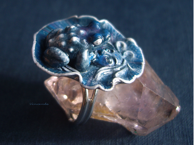 "Сулу, Царевна Морской Пучины", кольцо-лягушка (скульптурная миниатюра)