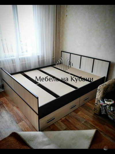 Кровать Сакура Light 1,6 м с ящиками Венге/Лоредо (без основания)