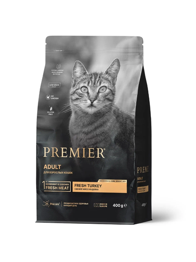 PREMIER (Премьер) сухой корм для кошек, Индейка 400 г