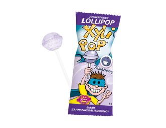 Леденец XyliPOP LolliPop со 100% ксилитом, вкус голубики, Miradent.