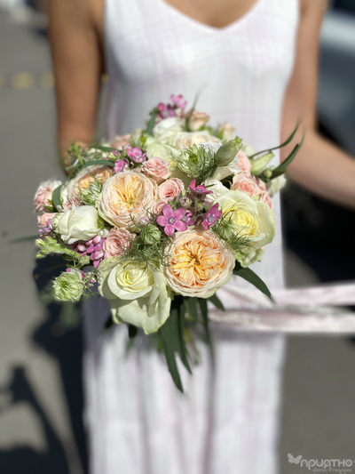 Букет невесты & Бутоньерка № 1308