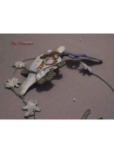 "The Snowman by Raymond Briggs". Волшебное зимнее колье в винтажном стиле