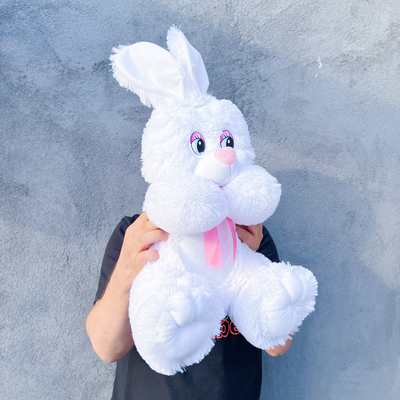 Плюшевый заяц 75 см белый
