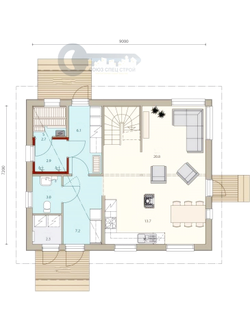 КС-16 ( 9 Х 7,2 м)