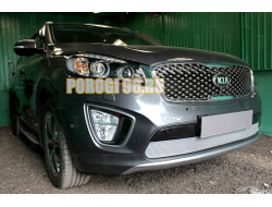 Защита радиатора Kia Sorento Prime 2015-2017 chrome PREMIUM