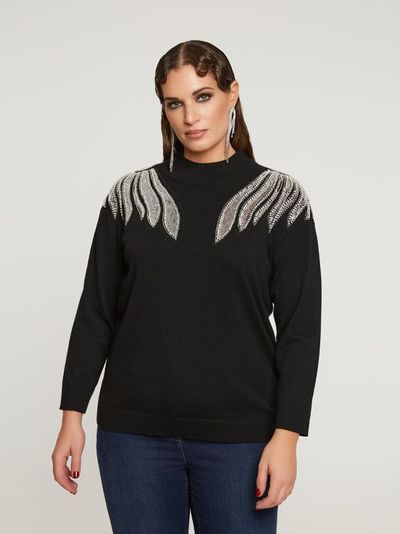 Джемпер с модным узором из пайеткам