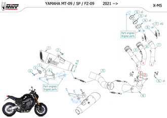 Выхлопная система Mivv X-M5 Y.068.SC5B