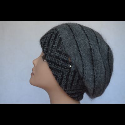 Серый берет для женщин Vizio Италия 5854 вязаный фото