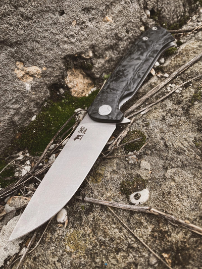 Складной нож Чиж NEXT сталь ELMAX, рукоять карбон