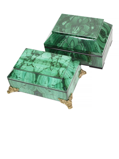 Ларцы из натурального малахита, разные размеры