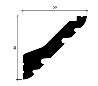 Карниз 6.50.703 - 48*50*2000мм