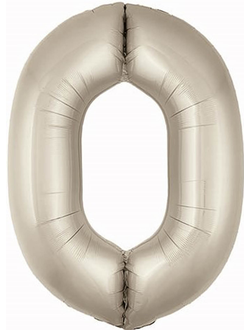 Шар цифра 0 кремовая
