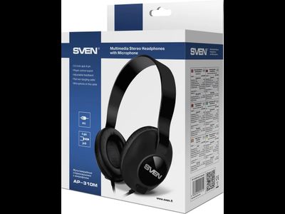 Наушники накладные с микрофоном SVEN AP-310M, черный