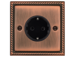 Розетка с заземлением T&J Electric Colossal Antique Copper