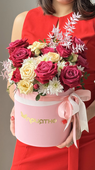 Цветочная композиция 67 на день влюбленных