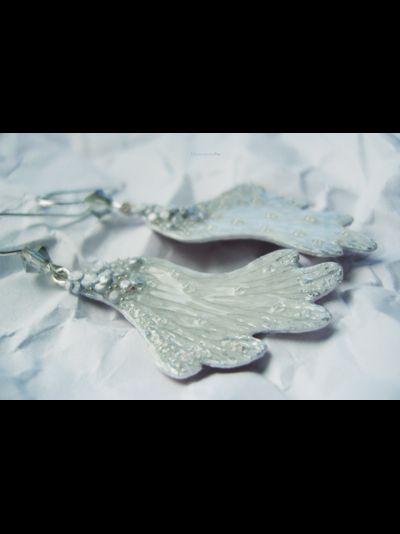 "Крылышки Облачной Феи", серьги в стиле фэнтези