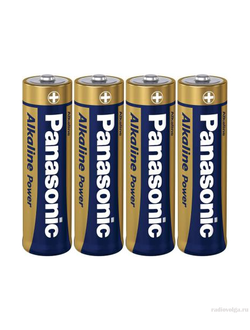 Пальчиковая алкалиновая батарейка Panasonic AA 1.5V Alkaline Power Battery [ по 4 шт ]