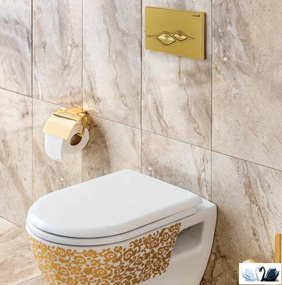 xКнопка смыва CREAVIT UFO GP1006.00 золото матовый