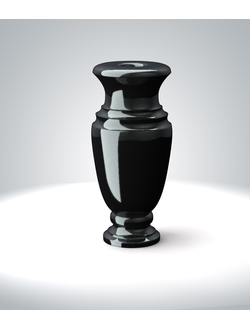 Ваза из черного гранита 40*15см