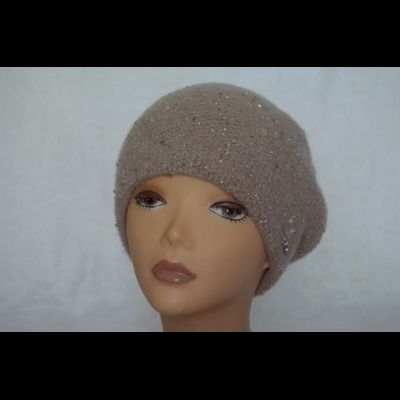 Женский берет розовый с пайетками Vizio Италия 6454