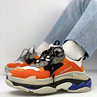 Кроссовки Balenciaga Triple S оранжевые в Казани