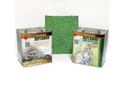 Комплект для декора и гидрофобизации венцов сруба. Зелёный светлый.