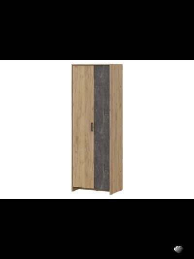 МСП 1 Шкаф двухстворчатый Дуб Золотой/Камень тёмный