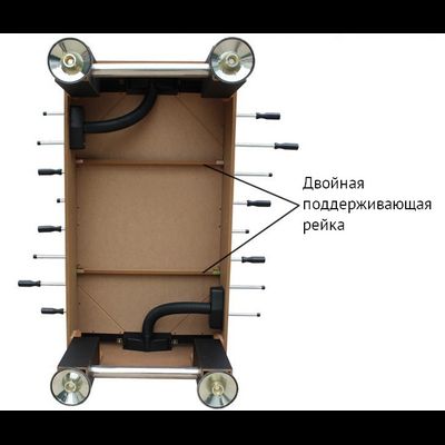 Настольный футбол (кикер) «Roma III» (140×76×87 см, серый)