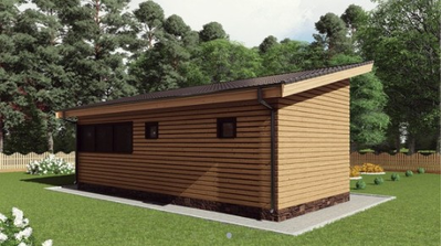 Каркасная баня 31м² (SK53)