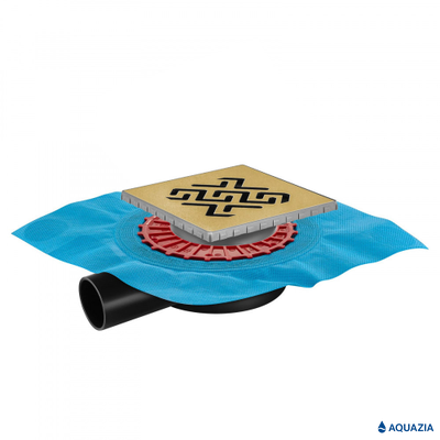 Трап водосток ZENTRUM Antik 150х150 Боковой выпуск (Бронза)