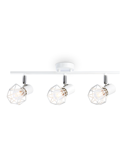 Настенно-потолочный спот в стиле лофт TR 8631/3 WH/CH белый/хром E27*3 max 40W 460*91*175
