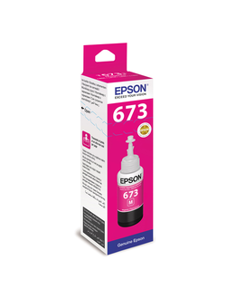 Чернила EPSON (C13T67334A) для СНПЧ Epson L800/L805/L810/L850/L1800, пурпурные, оригинальные