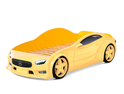кровать-машина объемная EVO Мерседес желтый