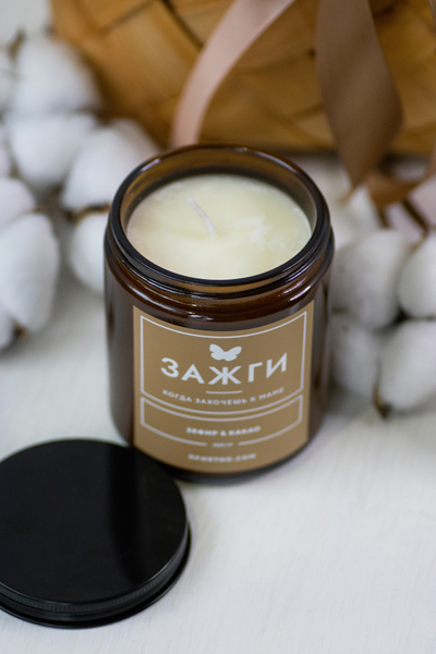 Арома свеча «Зефир & Какао» | «Когда захочешь к маме»