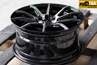 Комплект дисков R15 7,0J ET+40 4*100/4*114,3 Shogun S10 Черный глянец с полированными лучами (S152)